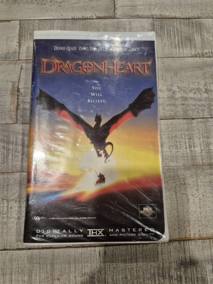 Dragonheart (1996) (VHS, 82826* Clamshell) Dennis Quaid