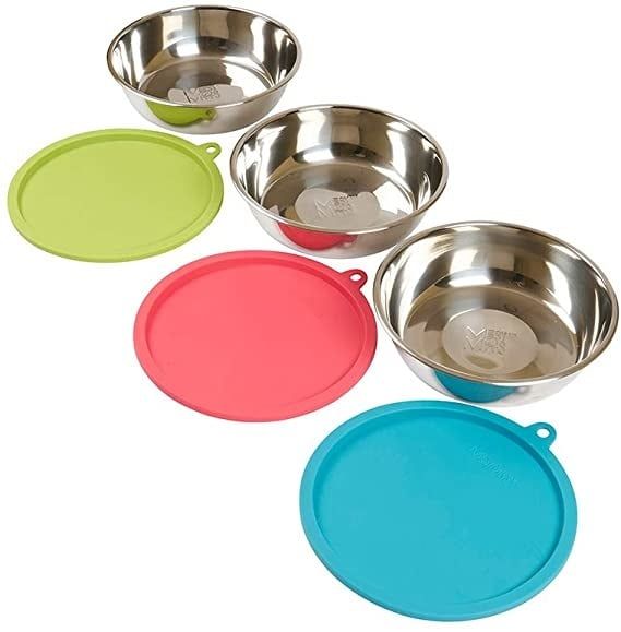 MM S/S BOWL SET MEDIUM 6 PC 3 BOWLS 3 COVERS 1.5 CUP
