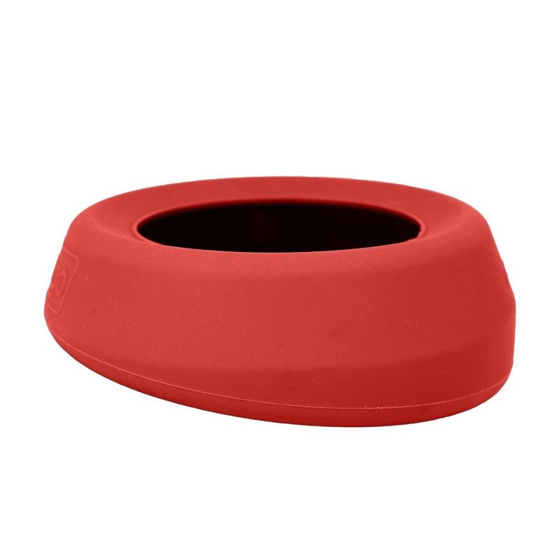 KURGO WATER BOWL SPLASH FREE CHILI RED