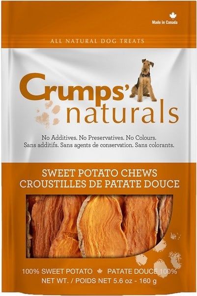 CRUMPS DOG TREATS SWEET POTATO CHEWS 5.6 OZ