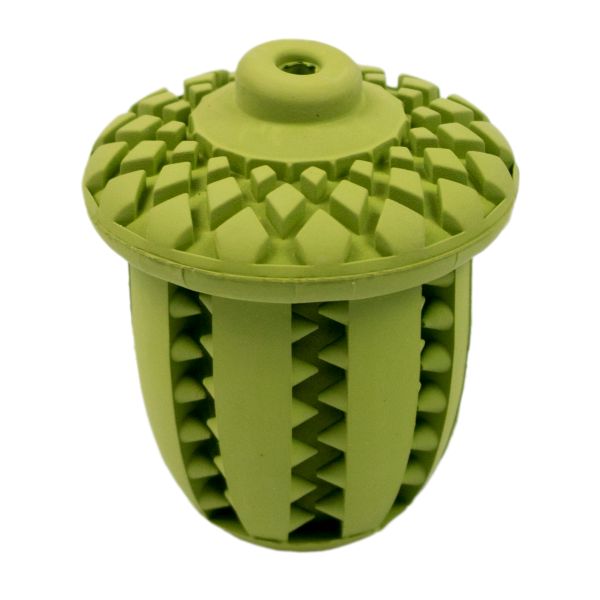 TALL TAILS DOG TOY NATURAL  RUBBER ACORN 3&quot;