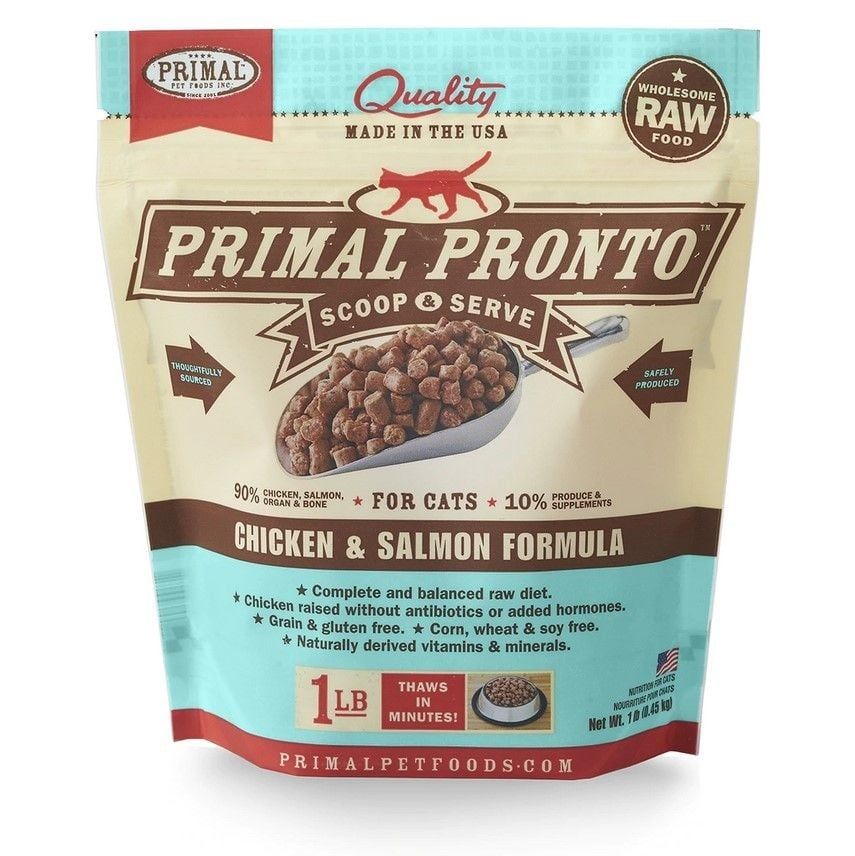 PRIM FRZN PRONTO FELINE CHICKEN &amp; SALMON 1#