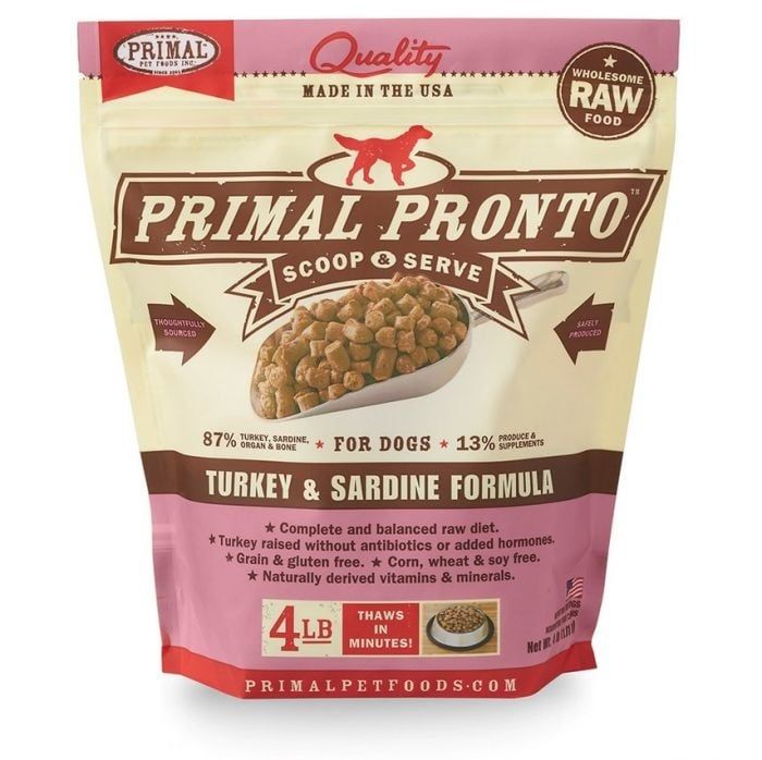 PRIM FRZN PRONTO CANINE TURKEY SARDINE 4#