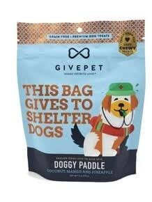 GIVEPET DOG TREAT SOFT CHEW DOGGY PADDLE 6 OZ
