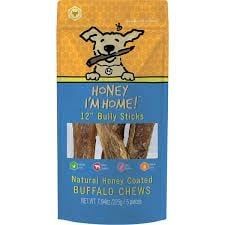 HIH HONEY COATED BUFFALO CHEWS BULLY STICK 12&quot;