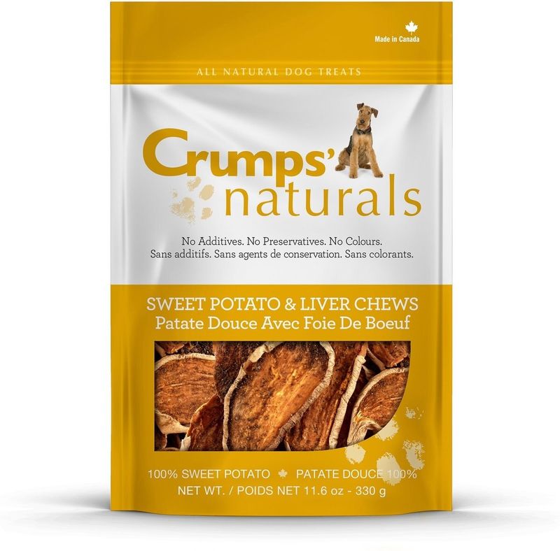 CRUMPS DOG TREATS SWEET POTATO AND LIVER CHEWS 11.6 OZ