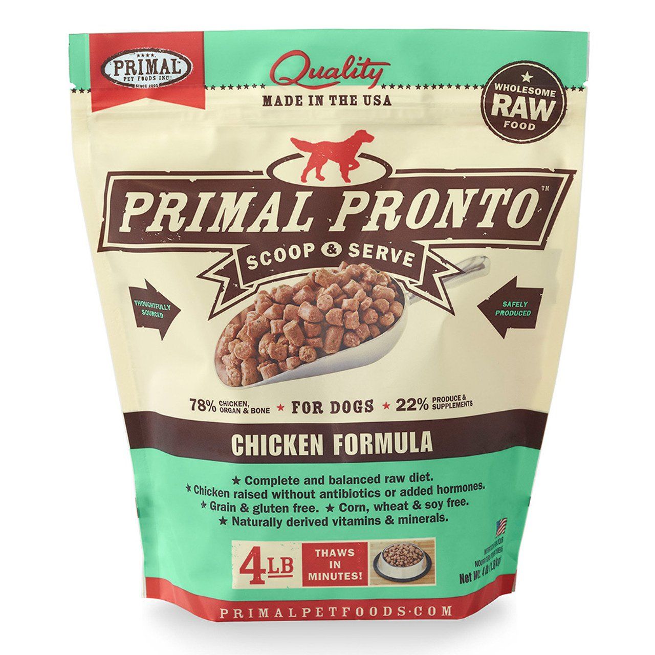 PRIM FRZN PRONTO CANINE  CHICKEN 4#