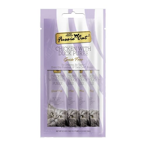 FussieCat Puree Chicken w Duck 4 pk