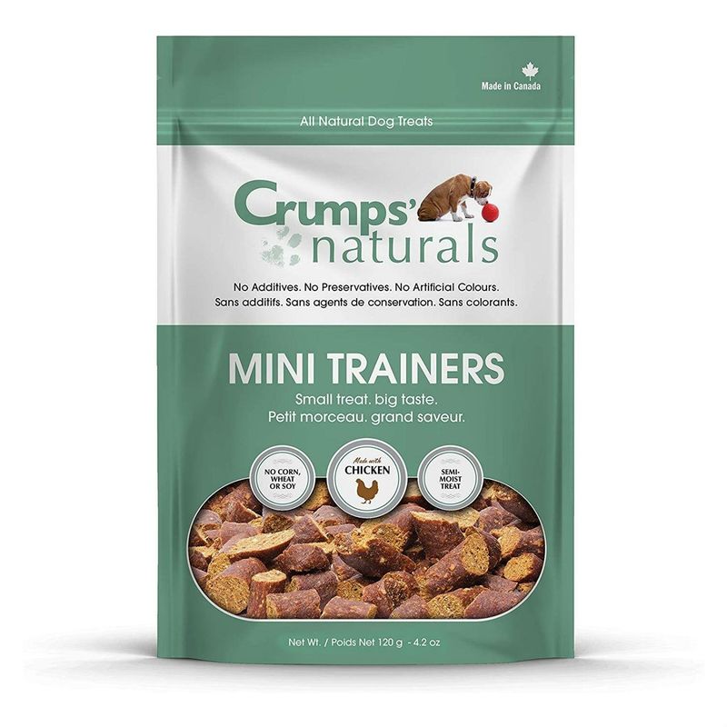 CRUMPS DOG TREATS MINI TRAINER CHICKEN SEMI MOIST 8.8 OZ
