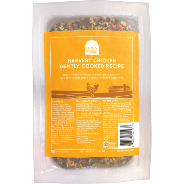 OPEN FARM FRZN GENTLY COOKED CHICKEN 8 OZ