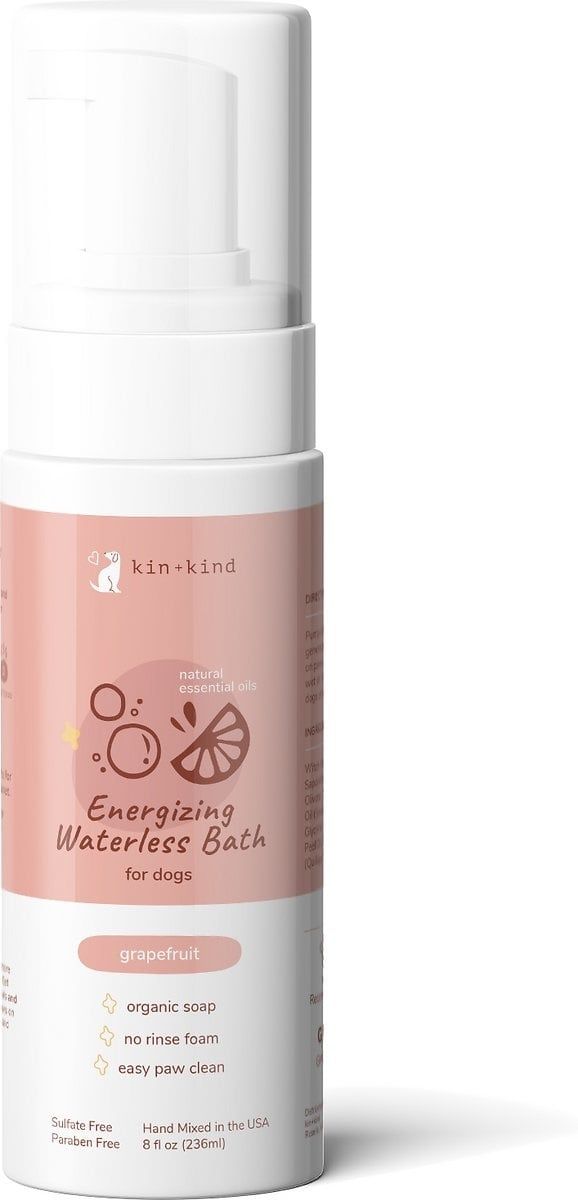 KIN+KIND SHAMPOO WATERLESS ENERGIZING GRAPEFRUIT DOG &amp; CAT 8OZ