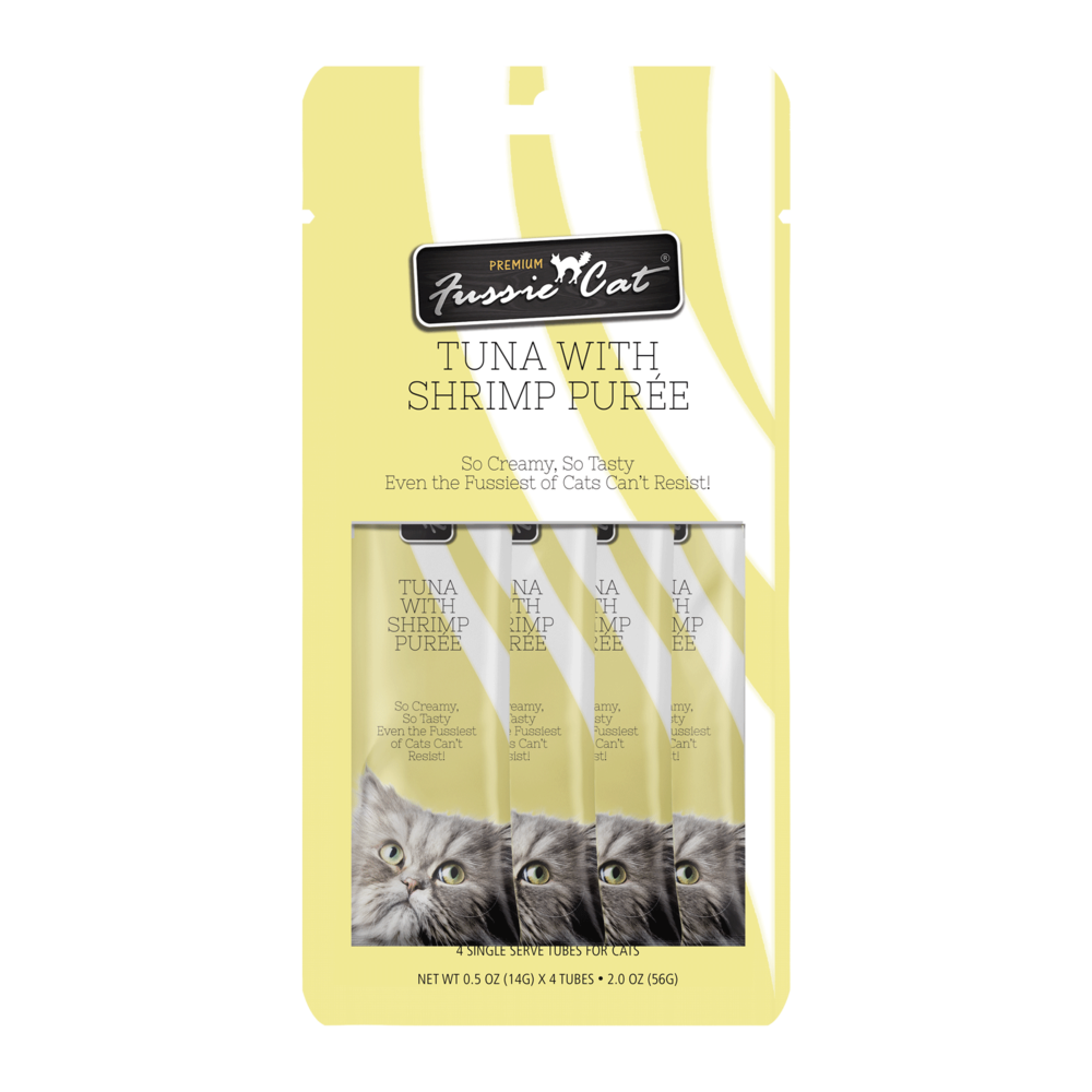FussieCat Puree Tuna w Shrimp 4 pk