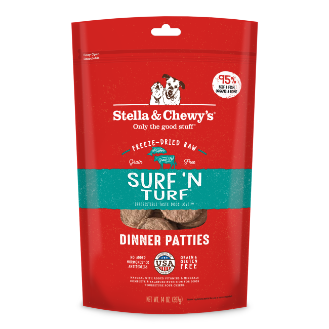 STELLA &amp; CHEWY&#39;S DOG FD SURF N TURF DINNER 14 OZ