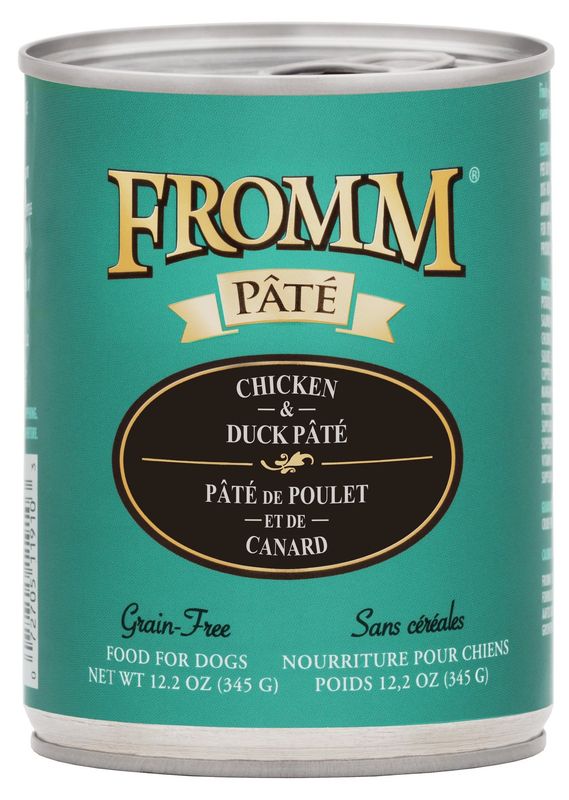 Fromm Dog Can GF Pate&#39; Chicken Duck 12/12 oz