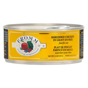 FROMM 4 STAR CAT CAN SHREDDED CHICKEN 12/5.5oz.