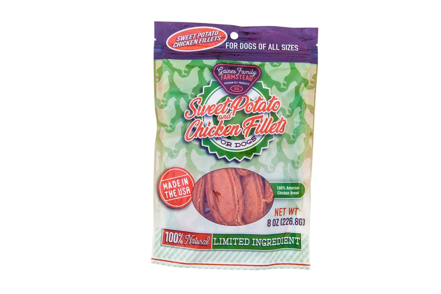 GAINES FAMILY SWEET POTATO &amp; CHICKEN FILET 8OZ