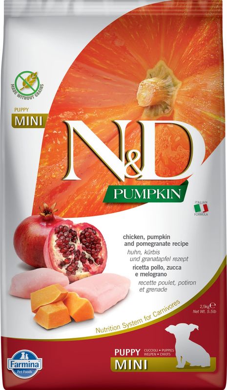 Farmina N&amp;D PUMPKIN CHICKEN POMEGRANATE PUPPY MINI 5.5