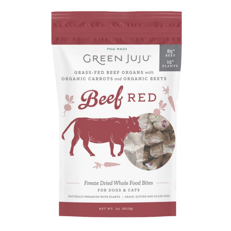 GREEN JUJU FD TOPPER  BEEF RED 3 OZ