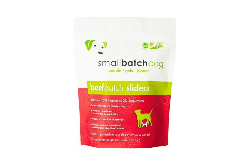 SMALL BATCH FRZN DOG SLIDERS BEEF 3#