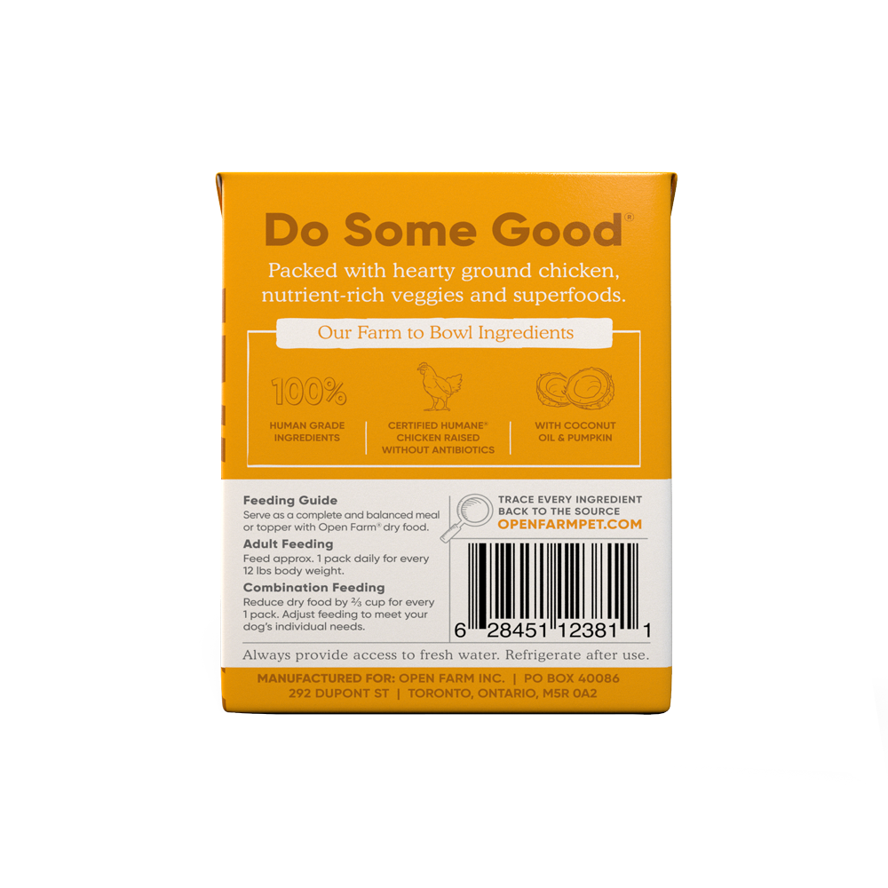 Open Farm Dog Chicken Rustic Stew 12.5oz TetraPak