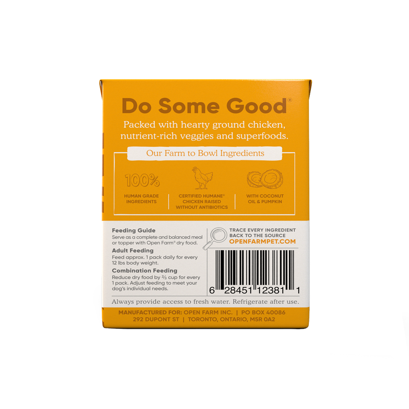 Open Farm Dog Chicken Rustic Stew 12.5oz TetraPak