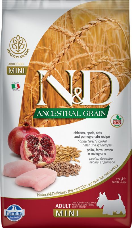 Farmina N&amp;D Ancestral Grain Canine Chicken &amp; Pomegranate Adult Mini