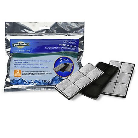 PETSAFE FOUNTAIN REPLACEMENT CHARCOAL FILTER 3 PK