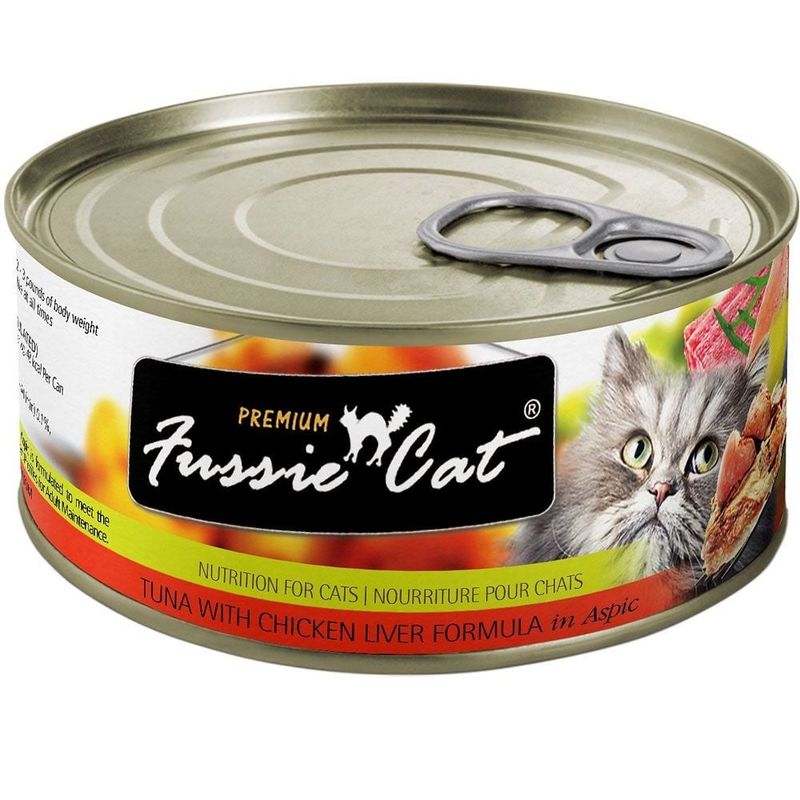 FussieCat Can Prem Tuna Chicke Chicken Liver Aspic 24/2.82oz