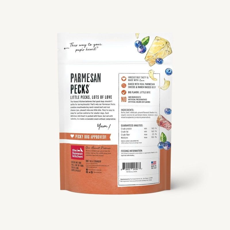 HK TREAT PARMESAN PECKS BEEF PARMESAN BLUEBERRY 8 OZ