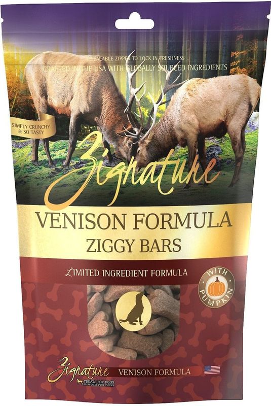 ZIG ZIGGY BARS TREAT VENISON 12 OZ
