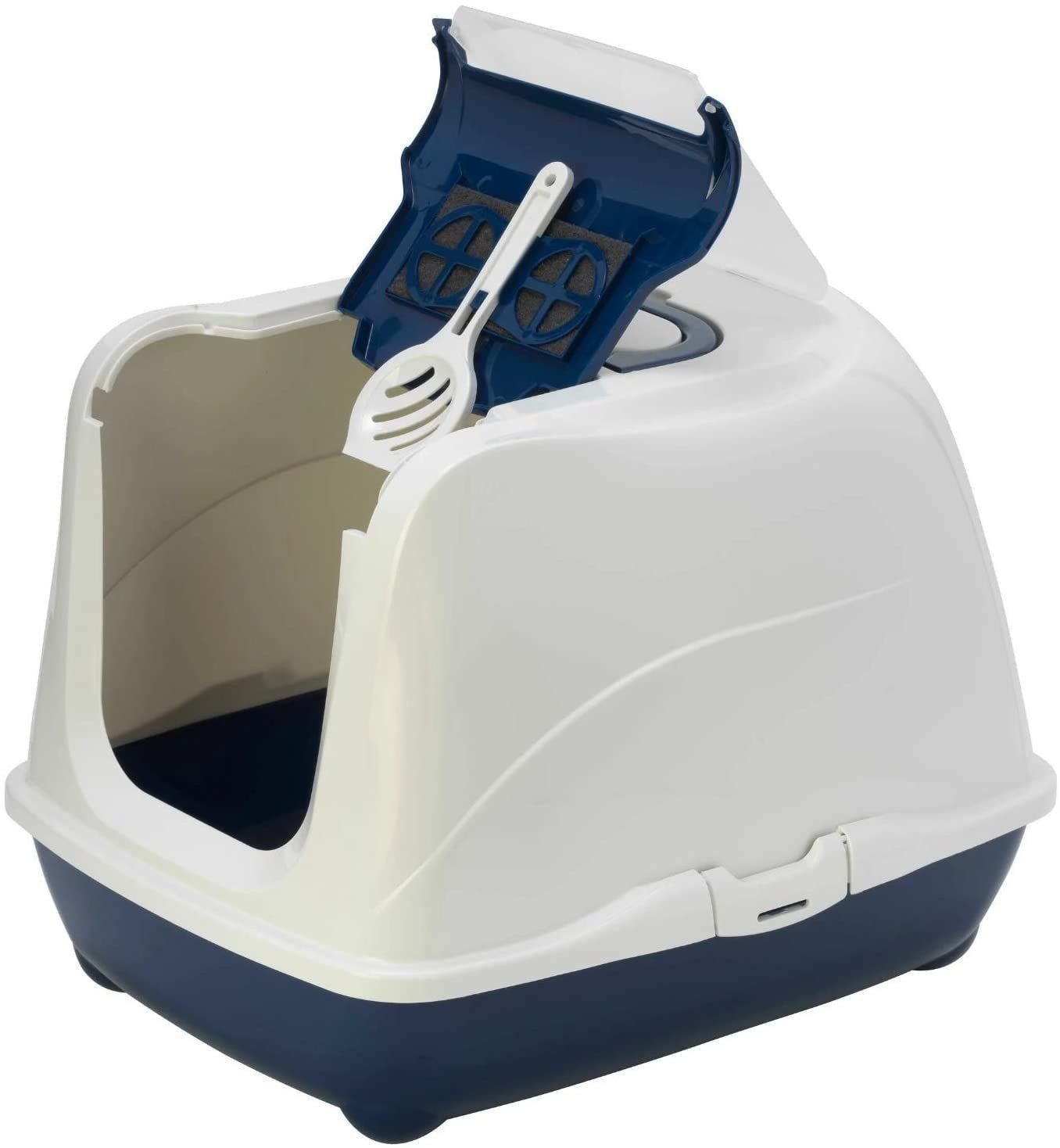MODERNA LITTER PAN FLIP CAT HOODED JUMBO BLUE