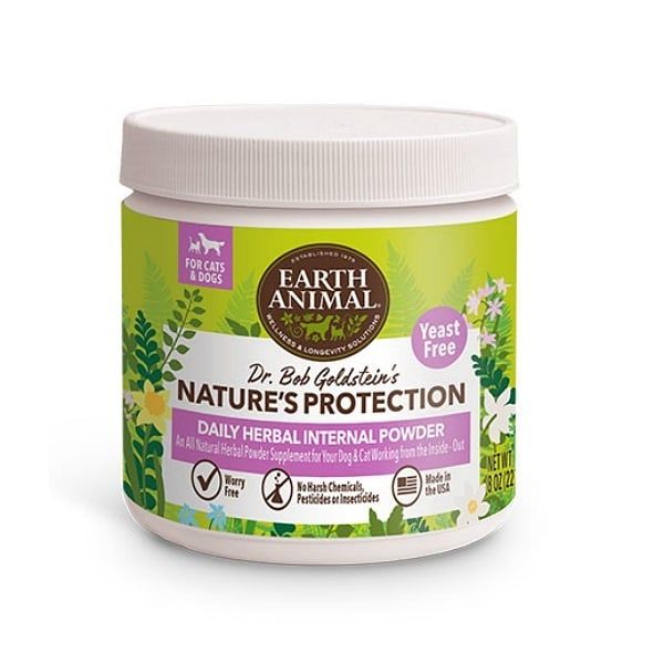 Earth Animal Nature&#39;s Protection for Dogs and Cats 8oz Internal Powder