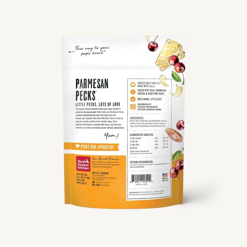 HK TREAT PARMESAN PECKS DUCK PARMESAN CHERRY 8 OZ