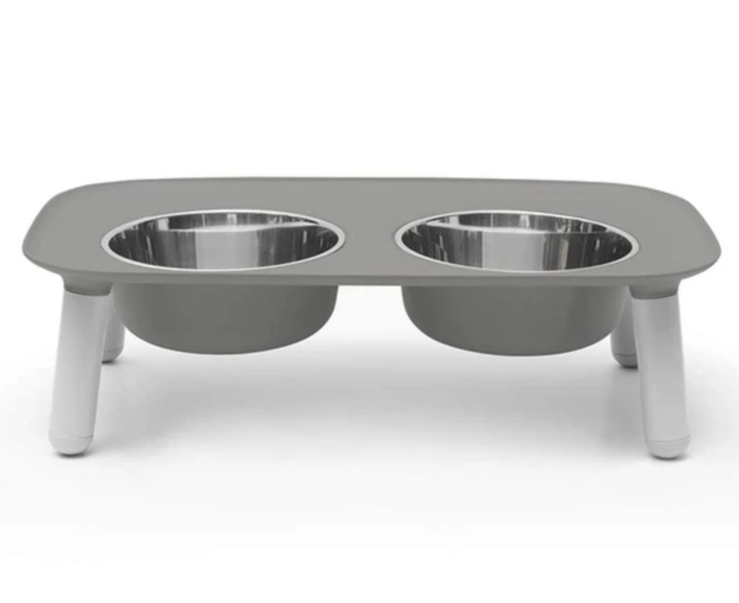 MM FEEDER ELEVATED W/SS BOWLS DOUBLE DINER GRAY 5 CUP