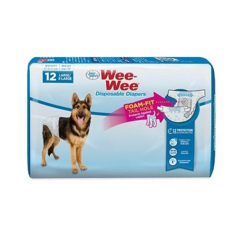 Four Paws DSPBL DIAPER LG/XL 12CT  DOG