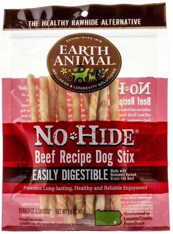 EARTH ANIMAL NO HIDE BEEF STIX 10 PK