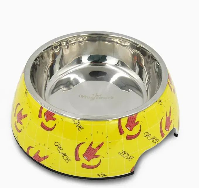 HugSmart Pet Dog Bowl – Peace &amp; Love