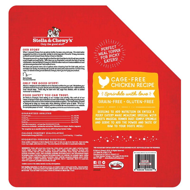 STELLA &amp; CHEWY&#39;S MAGICAL  DINNER DUST CHICKEN 7 OZ