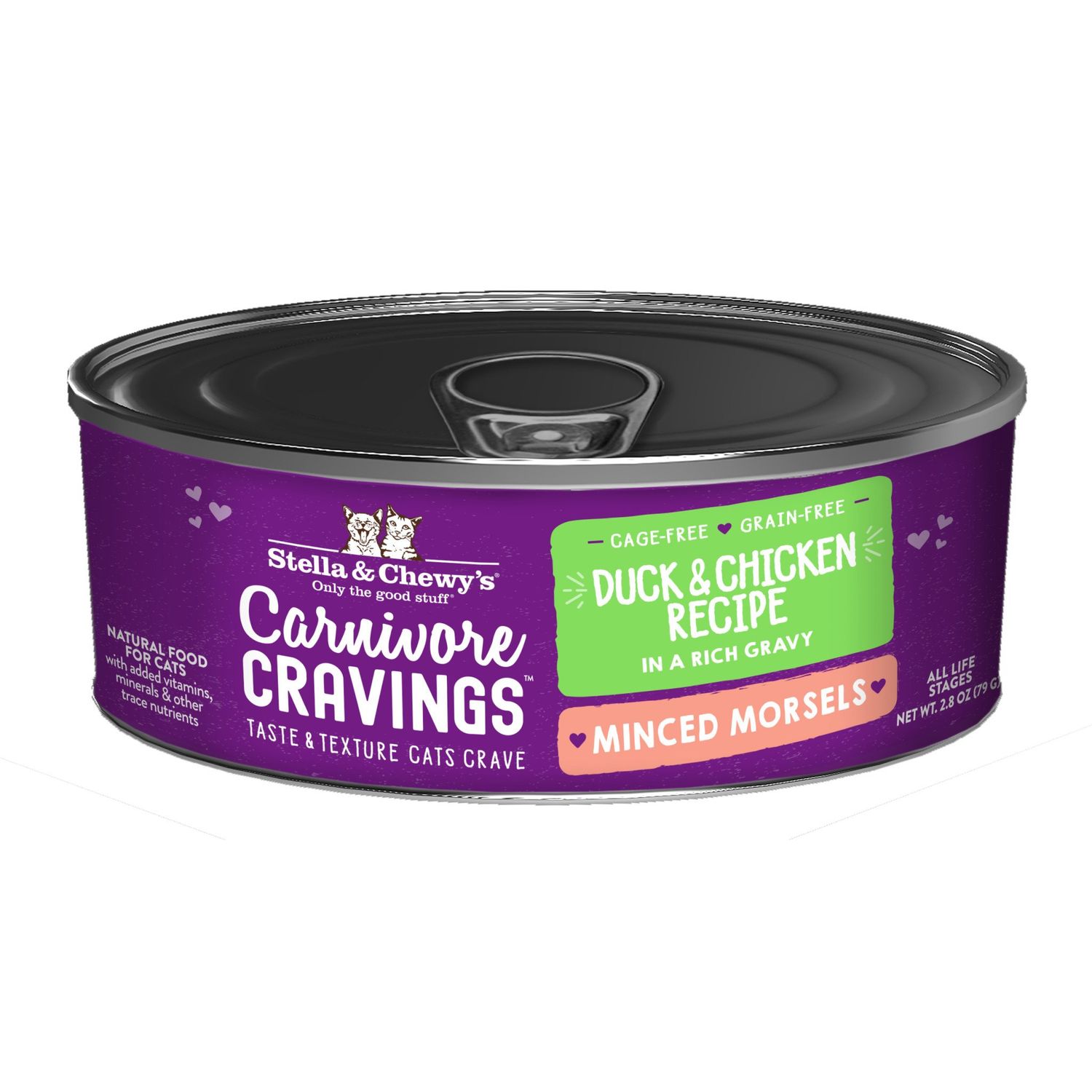 STELLA &amp; CHEWYS CAT CARN CRAV MORSELS CHICK DUCK 2.8 OZ 24/C