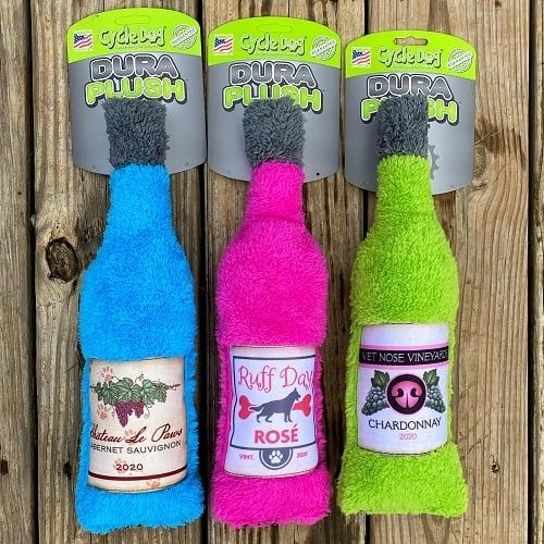Cycle Dog Toy Wine Bottle Asst