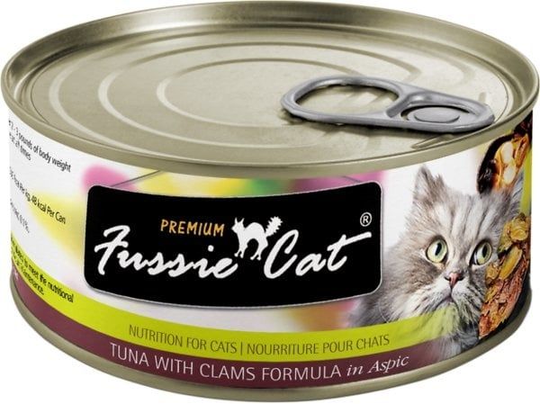 FussieCat Can Prem Tuna Clams Aspic 24/2.82oz