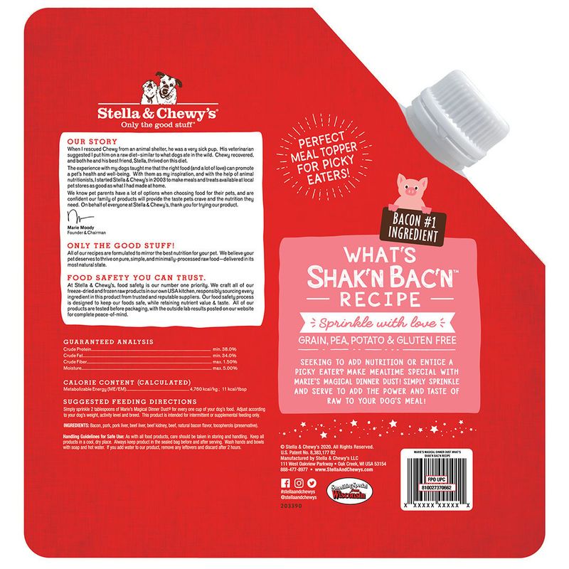 STELLA &amp; CHEWY'S MAGICAL DUST WHAT'S SHAK'N BAK'N 7 OZ