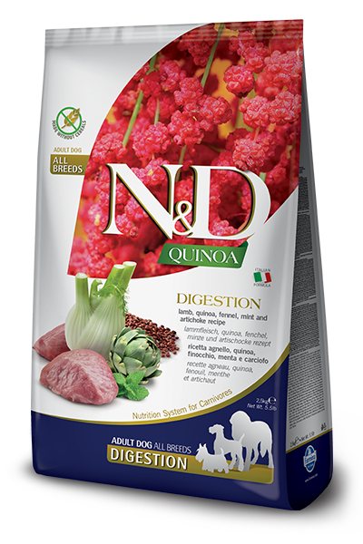 Farmina ND Quinoa GF dog digestion lamb 5.5#