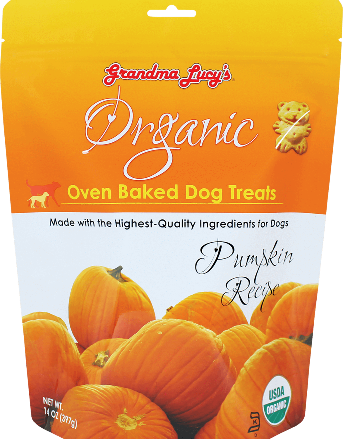Grandma Lucy&#39;s Dog Treats Organic Baked Pumpkin 14 oz