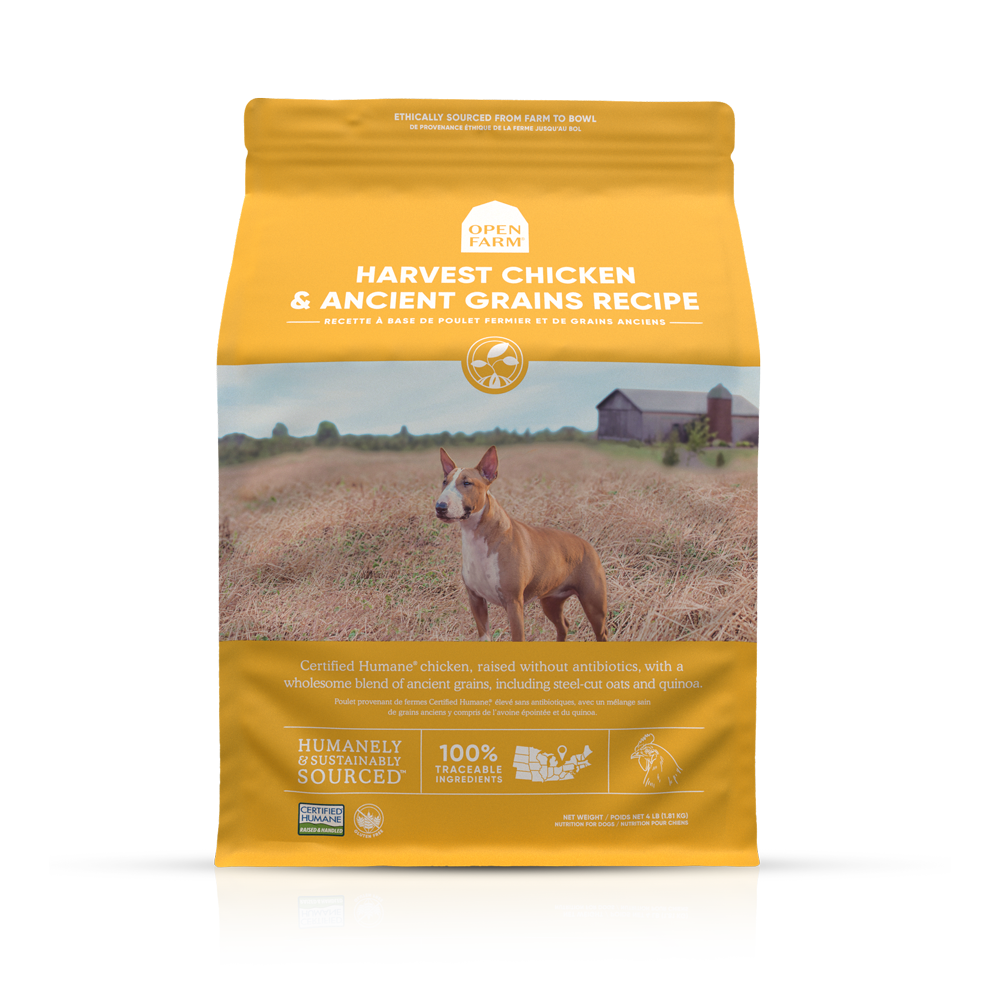 OPEN FARM DOG DRY HARVEST CHICKEN ANCIENT GRAIN 4#