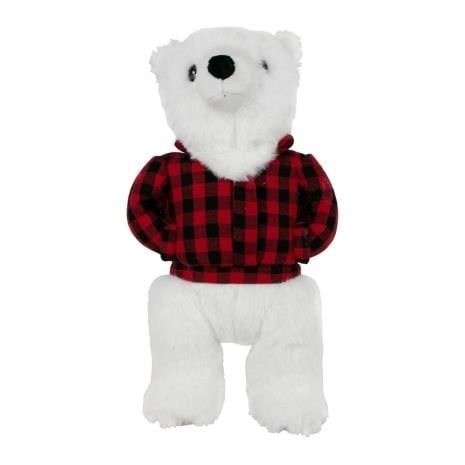 TALL TAILS DOG TOY PLUSH POLAR BEAR w JACKET 7"