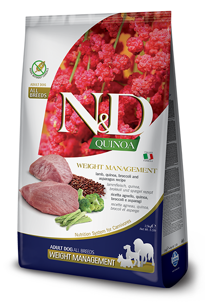 Farmina ND Qunioa GF dog weight management lamb 5.5#