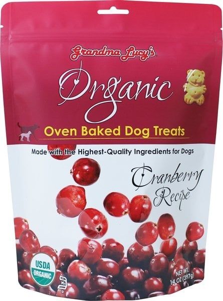 Grandma Lucy&#39;s Dog Treats Organic Baked Cranberry 14oz