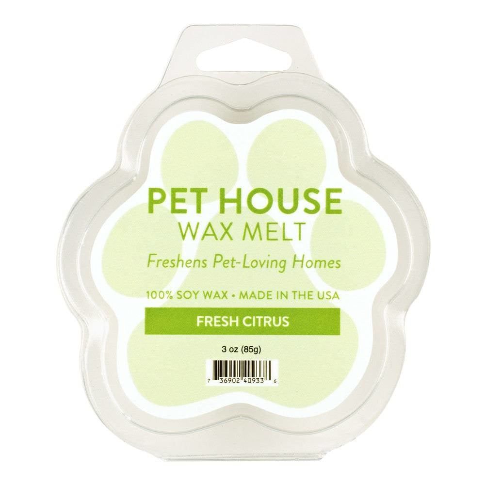 PET HOUSE CANDLE WAX MELT FRESH CITRUS 3 OZ