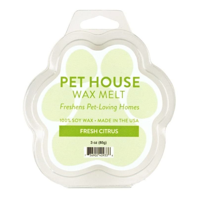 PET HOUSE CANDLE WAX MELT FRESH CITRUS 3 OZ